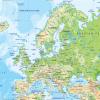 Mapa físico y geográfico de Europa