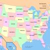 Mapa político de Estados Unidos