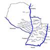 Mapa hidrográfico de Paraguay