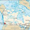 Mapa hidrográfico de Canadá