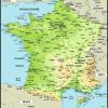 Mapa físico y geográfico de Francia