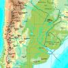 Mapa físico y geográfico de Argentina