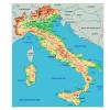 Mapa físico y geográfico de Italia