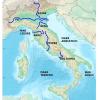 Mapa hidrográfico de Italia