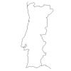 Mapa mudo de Portugal