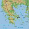 Mapa físico y geográfico de Grecia