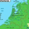 Mapa físico y geográfico de Holanda