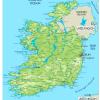 Mapa físico y geográfico de Irlanda
