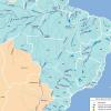 Mapa hidrográfico de Brasil