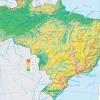 Mapa físico y geográfico de Brasil