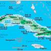 Mapa físico y geográfico de Cuba