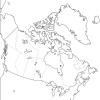 Mapa mudo de Canadá