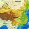 Mapa físico y geográfico de China
