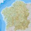Mapa físico y geográfico de Galicia