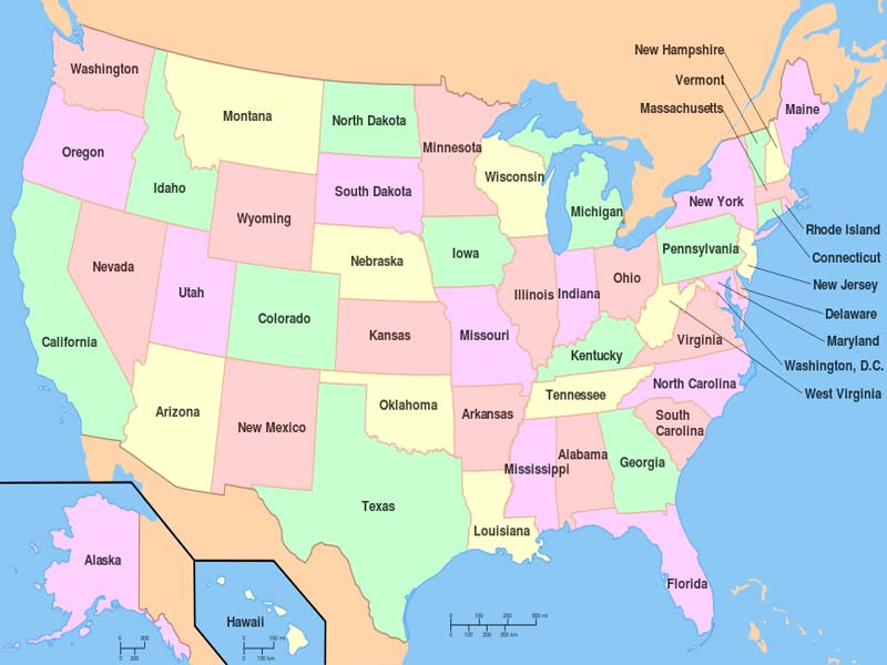 Estados De Estados Unidos Mapa Map 2023
