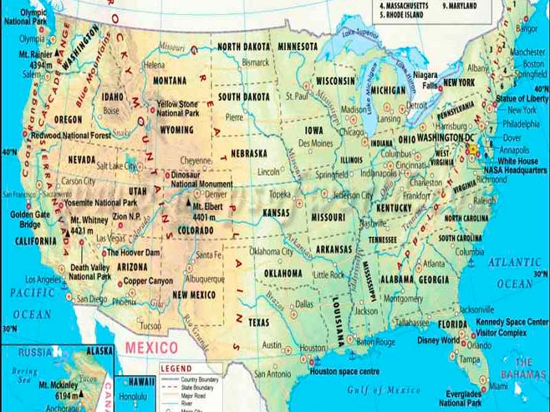 Mapa De Estados Unidos Descarga Los Mapas De Estados Unidos