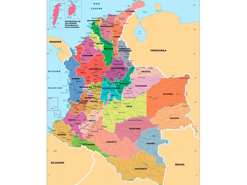 Mapa De Colombia Descarga Los Mapas De Colombia