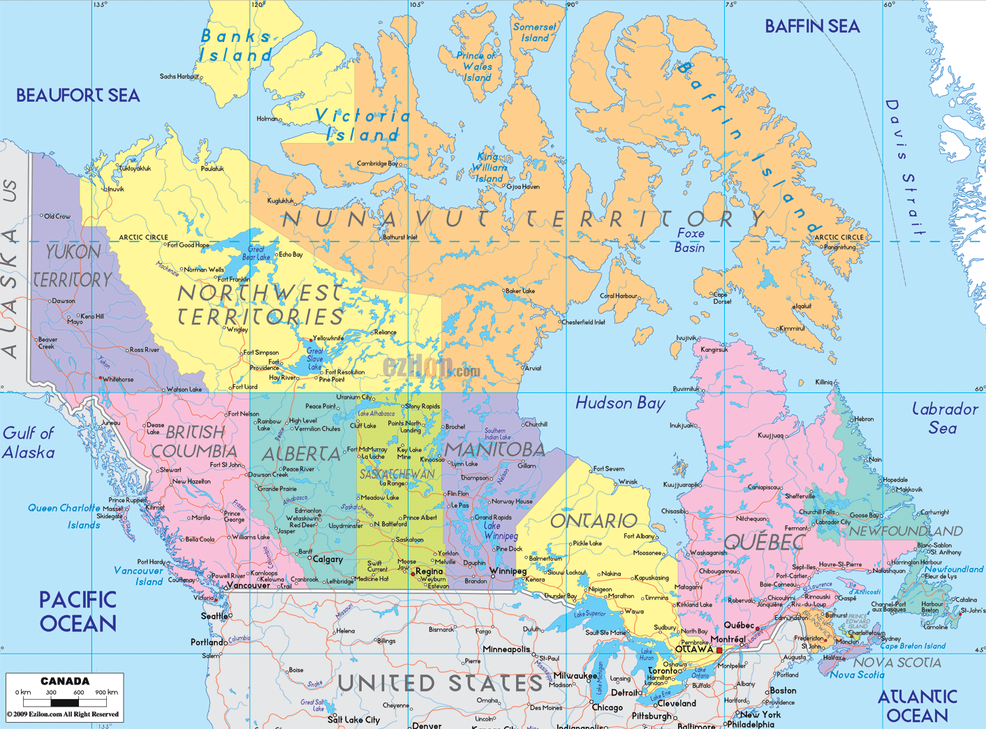 Mapa de Canadá | Descarga los mapas de Canadá