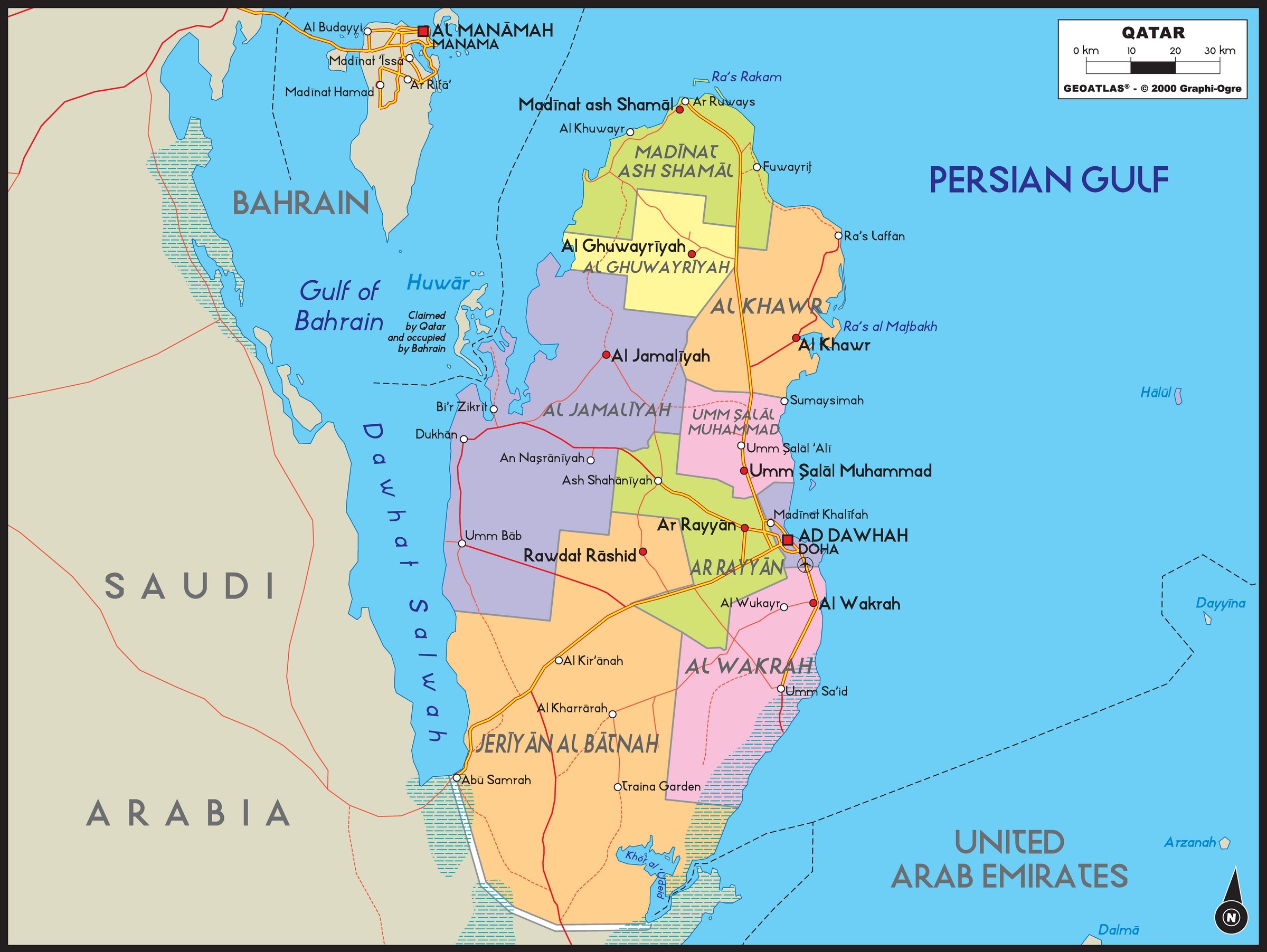 Mapa de qatar descarga los mapas de qatar